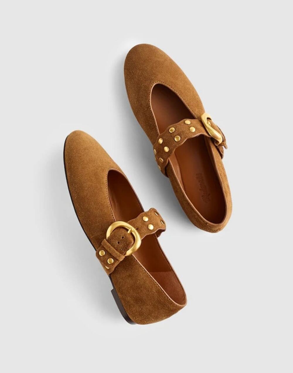 Madewell Women's The Remy Mary Jane Flat Shoes Comfort Dried Acorn Size 8 NWOB